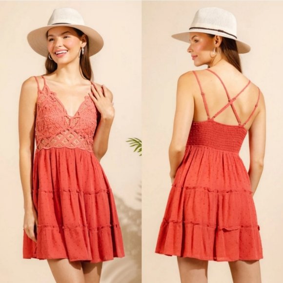 36198 Lace Top Mini Dress - Picture 2 of 3